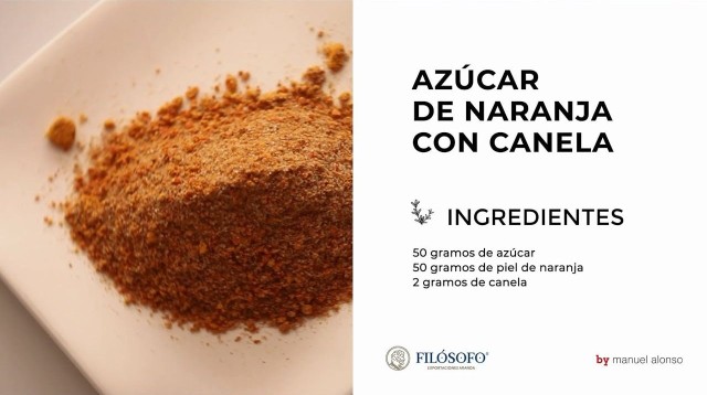 Receta de azúcar de naranja con canela