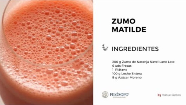 Receta de zumo Matilde