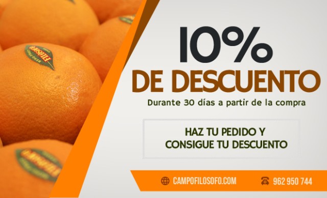 10% de descuento en todos los pedidos